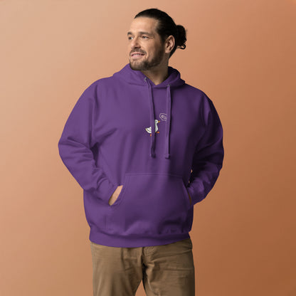 Quacksy Hoodie by R.A. Apparel, image 21, front view, Vintage Black, size S, design placement.