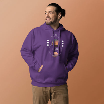 Coastline Attitude Hoodie - Left Placement image 30: Vintage Black version, size 3XL with front view of the Beach Please range.