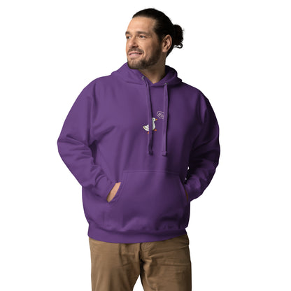 Quacksy Hoodie image 19 in Charcoal Heather, size XL, showing front view for the Hello Duck design.