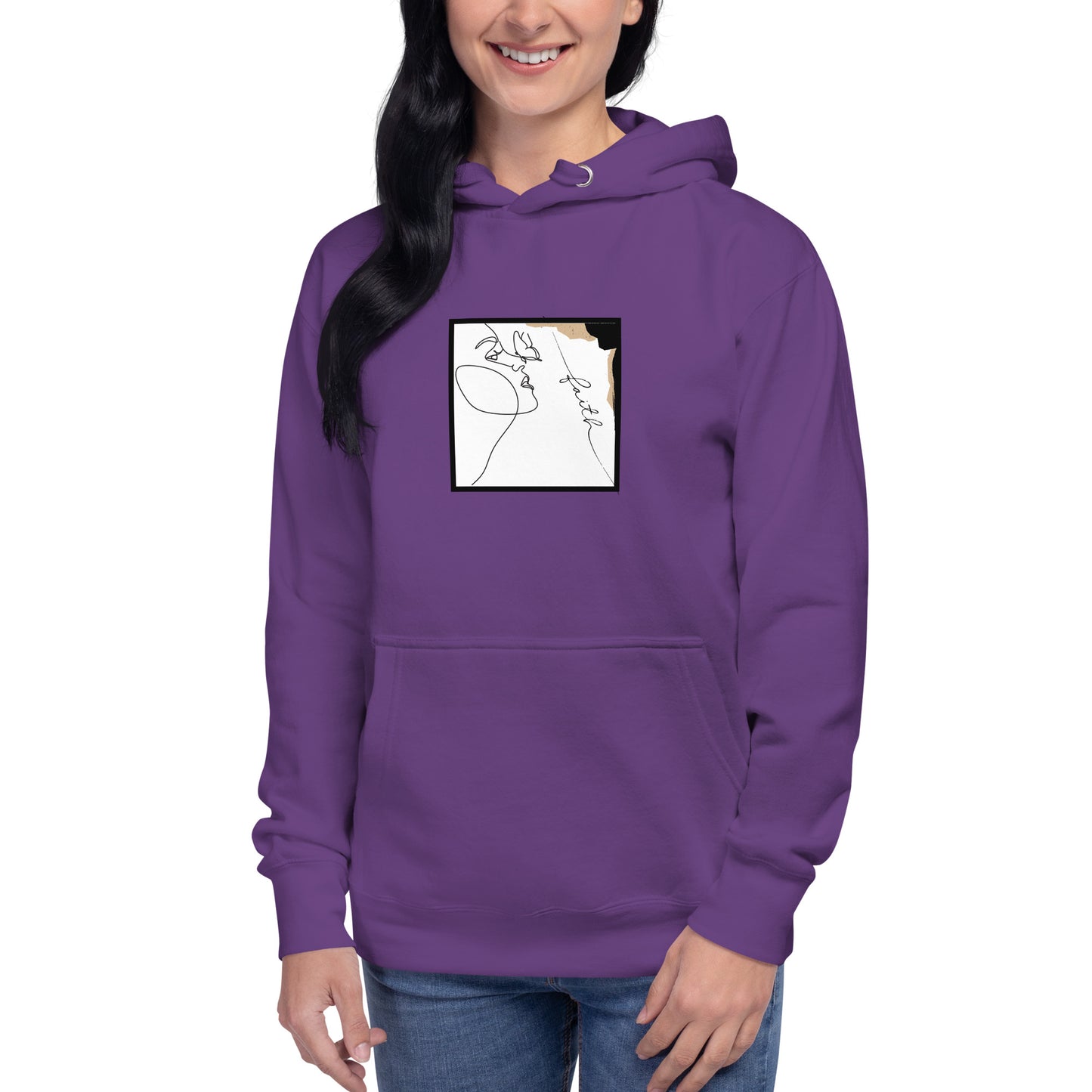 Faithline Hoodie - Left Placement image 55: Team Red version, size S with front view of the Faith range.