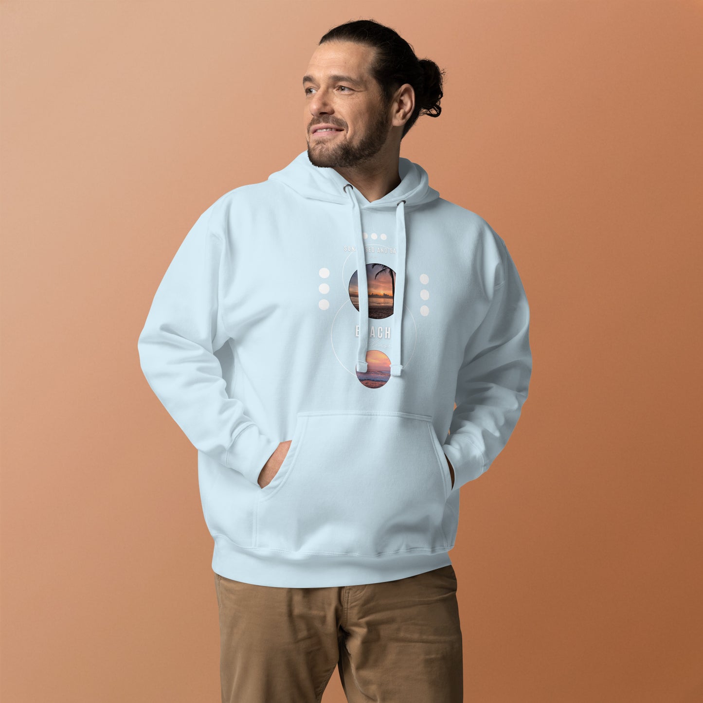 Coastline Attitude Hoodie - Left Placement by R.A. Apparel, image 33, front view, Team Royal, size L, left placement.