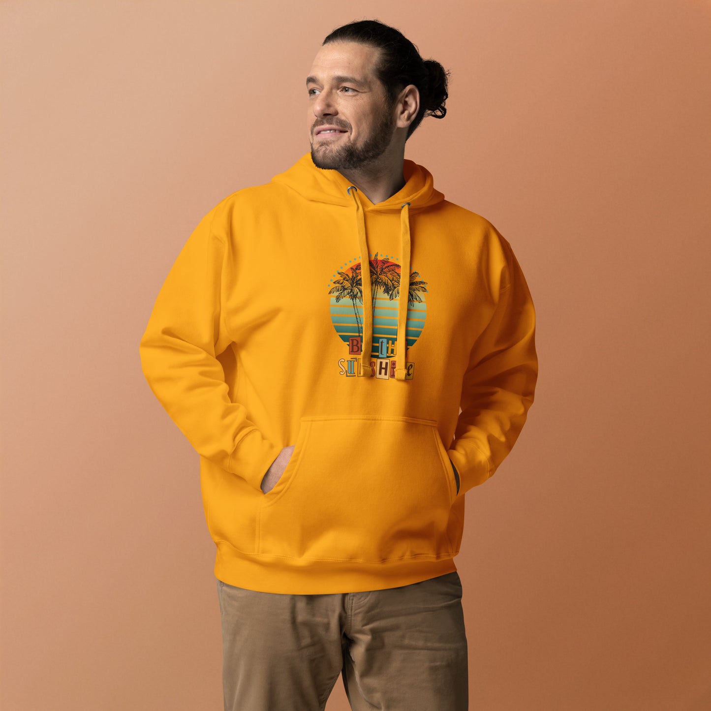 Solara Hoodie image 42 in Team Red, size M, showing front view for the Be the Sunshine design.