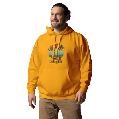 Solara Hoodie product image 41 in Team Red, size S, with front view, left-side angle and design placement.