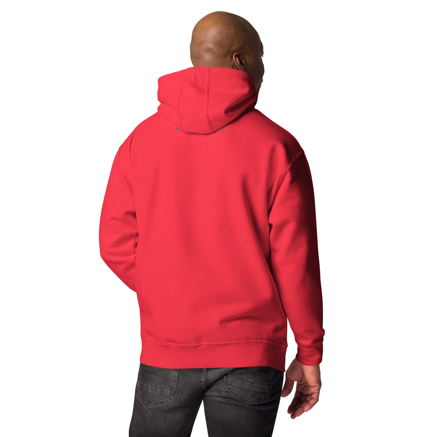 Equinoxe Hoodie image 20 in Charcoal Heather, size 2XL, showing back view for the Ying and Yang design.