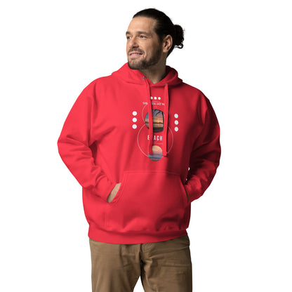 Coastline Attitude Hoodie - Left Placement image 40 in Purple, size XL, showing front view for the Beach Please design.