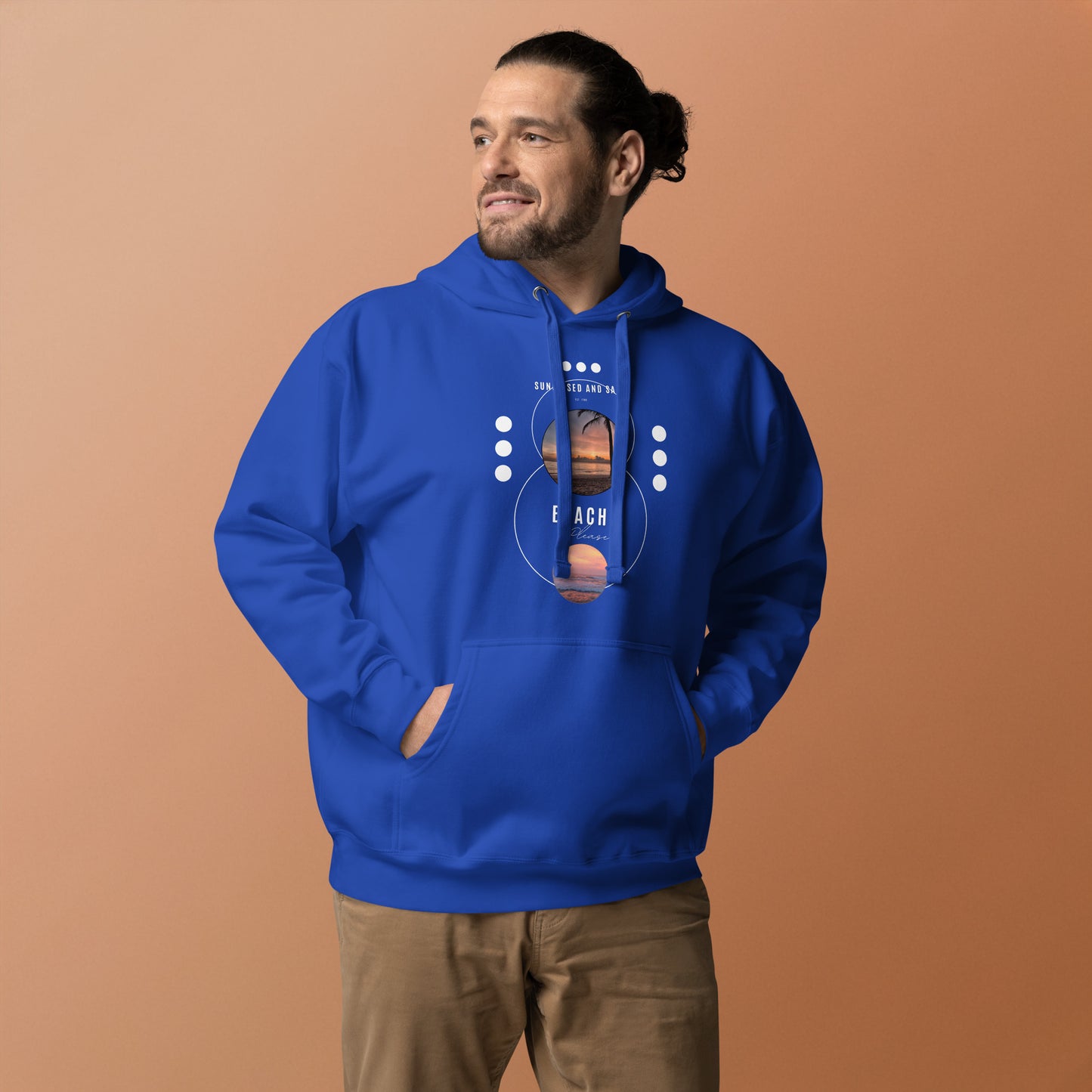 Coastline Attitude Hoodie - Left Placement by R.A. Apparel, image 27, front view, Vintage Black, size L, left placement.