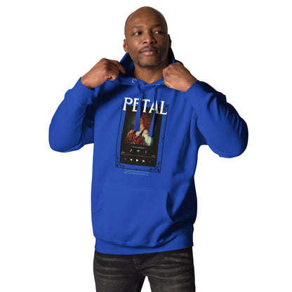 Petaline Hoodie by R.A. Apparel, image 11, front view, Maroon, size S, design placement.