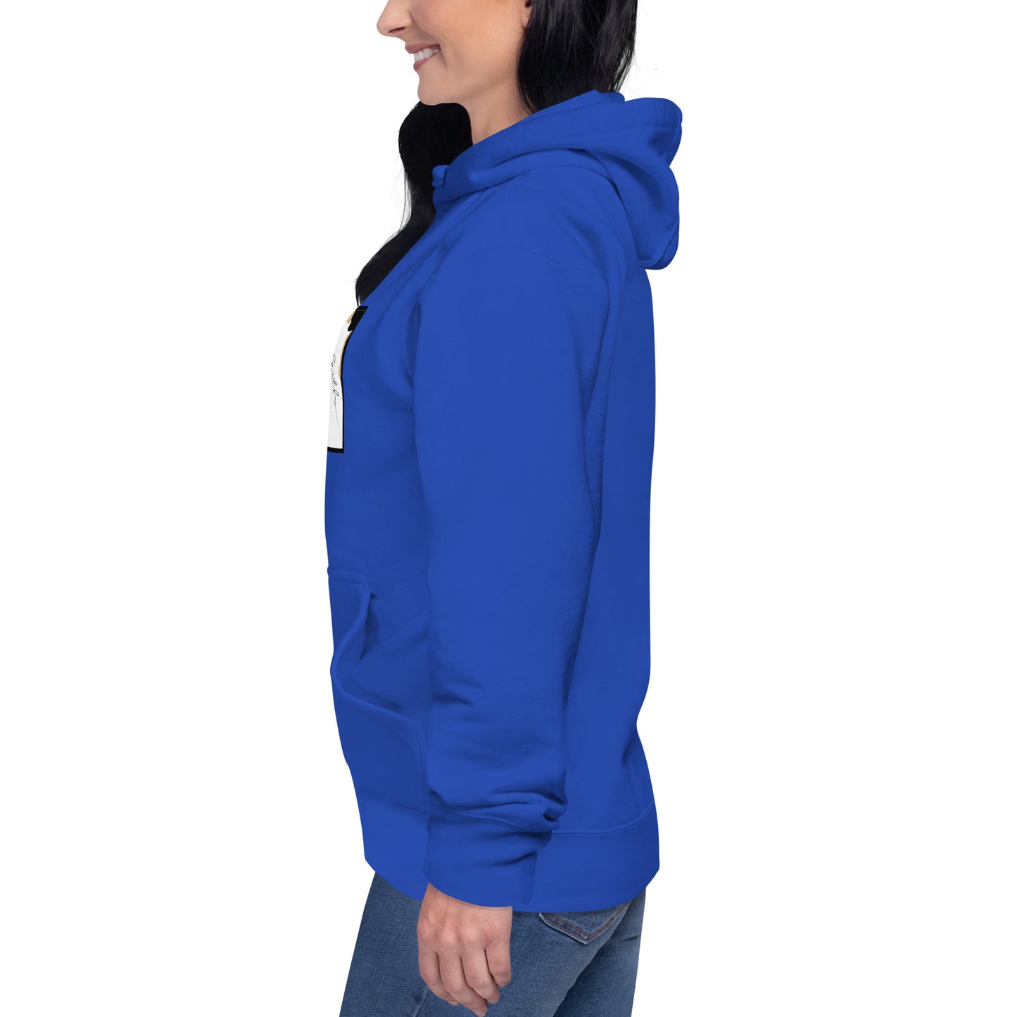 Faithline Hoodie - Left Placement image 51 in Military Green, size L, showing left-side angle for the Faith design.
