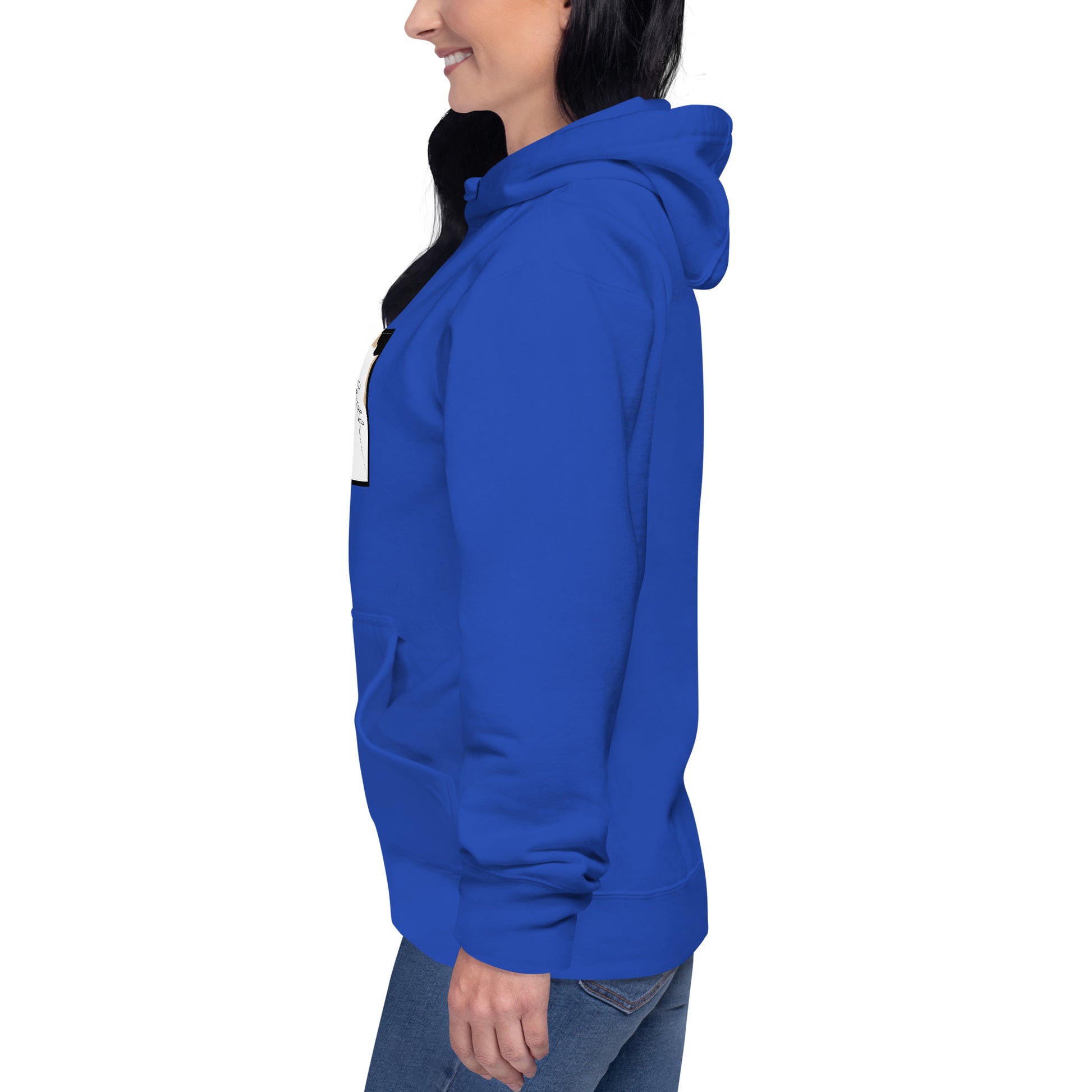 Faithline Hoodie - Left Placement image 51 in Military Green, size L, showing left-side angle for the Faith design.