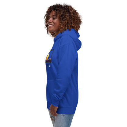 Avenor Hoodie image 23 in Vintage Black, size L, showing front view, left-side angle for the The View Awaits design.