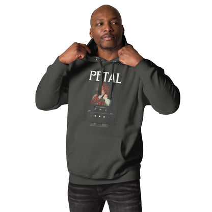 Image 9 of Navy Blazer Petaline Hoodie, size XL, with Petal artwork visible in front view.
