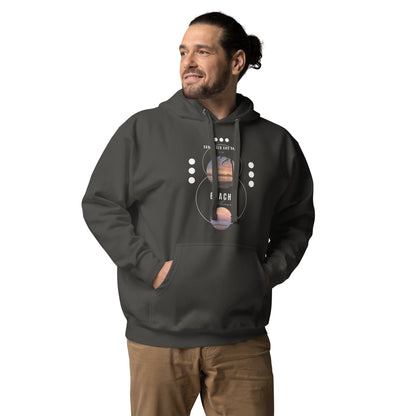 Coastline Attitude Hoodie - Left Placement image 37 in Purple, size S, showing front view for the Beach Please design.