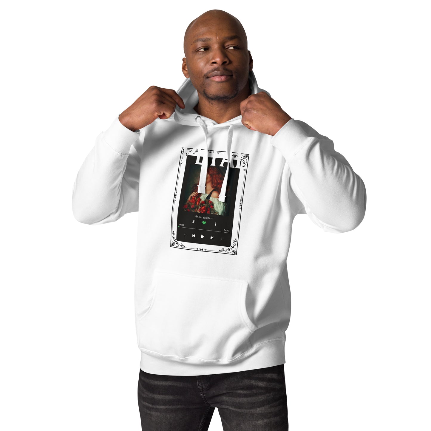 Petaline Hoodie product image 39 in Forest Green, size XL, with front view and design placement.
