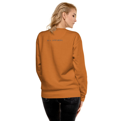 Image 58 of Khaki Petaline Sweatshirt, size L, with Petal artwork visible in back view.