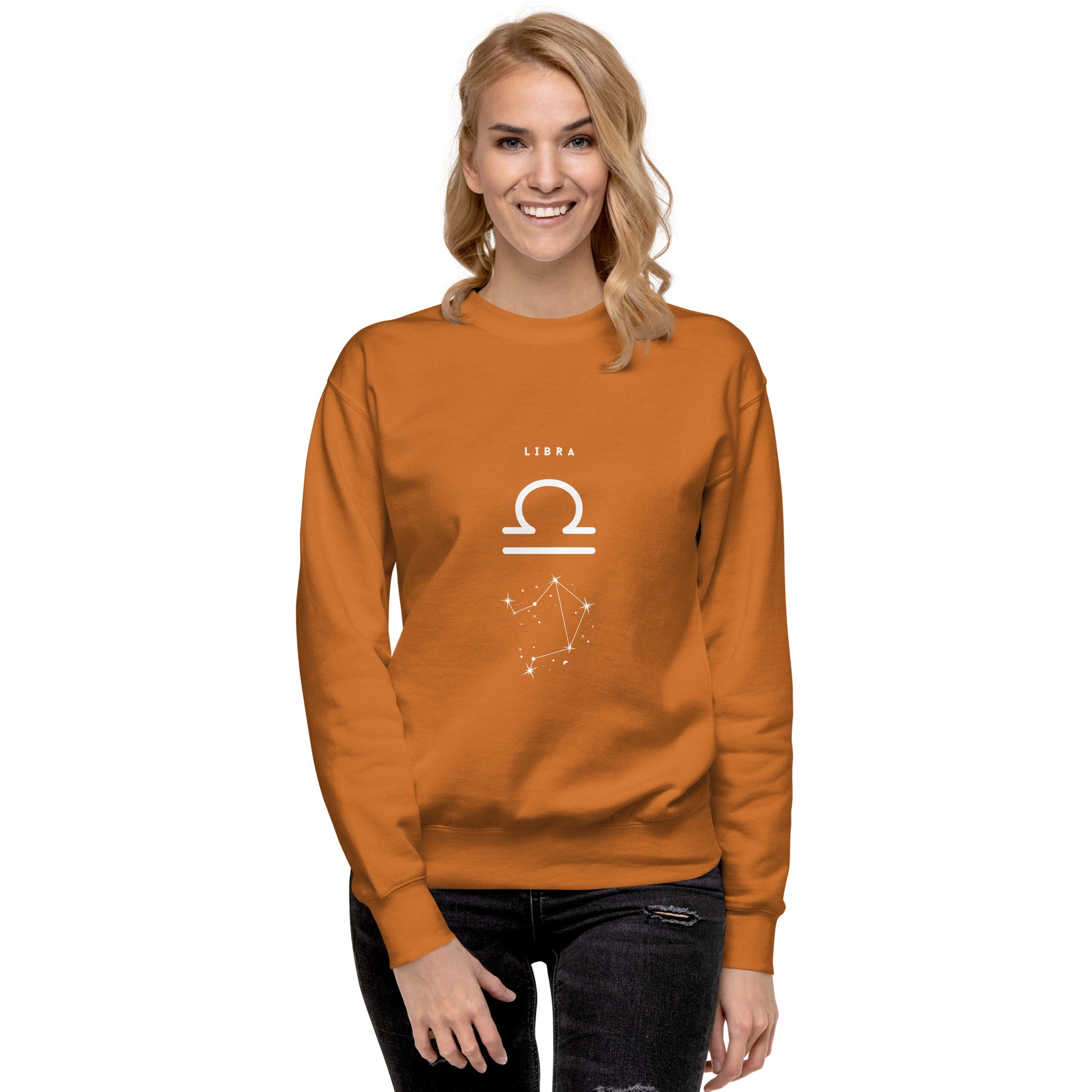 Image 59 of Carbon Grey Balance Court Sweatshirt - Left Placement, size XL, with Libra artwork visible in front view.