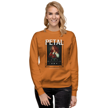 Image 59 of Khaki Petaline Sweatshirt, size XL, with Petal artwork visible in front view.