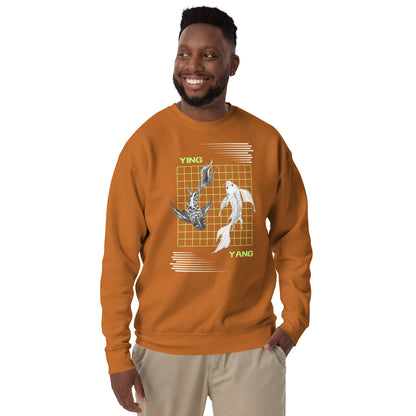 Equinoxe Sweatshirt by R.A. Apparel, image 34, front view, Forest Green, size XL, design placement.