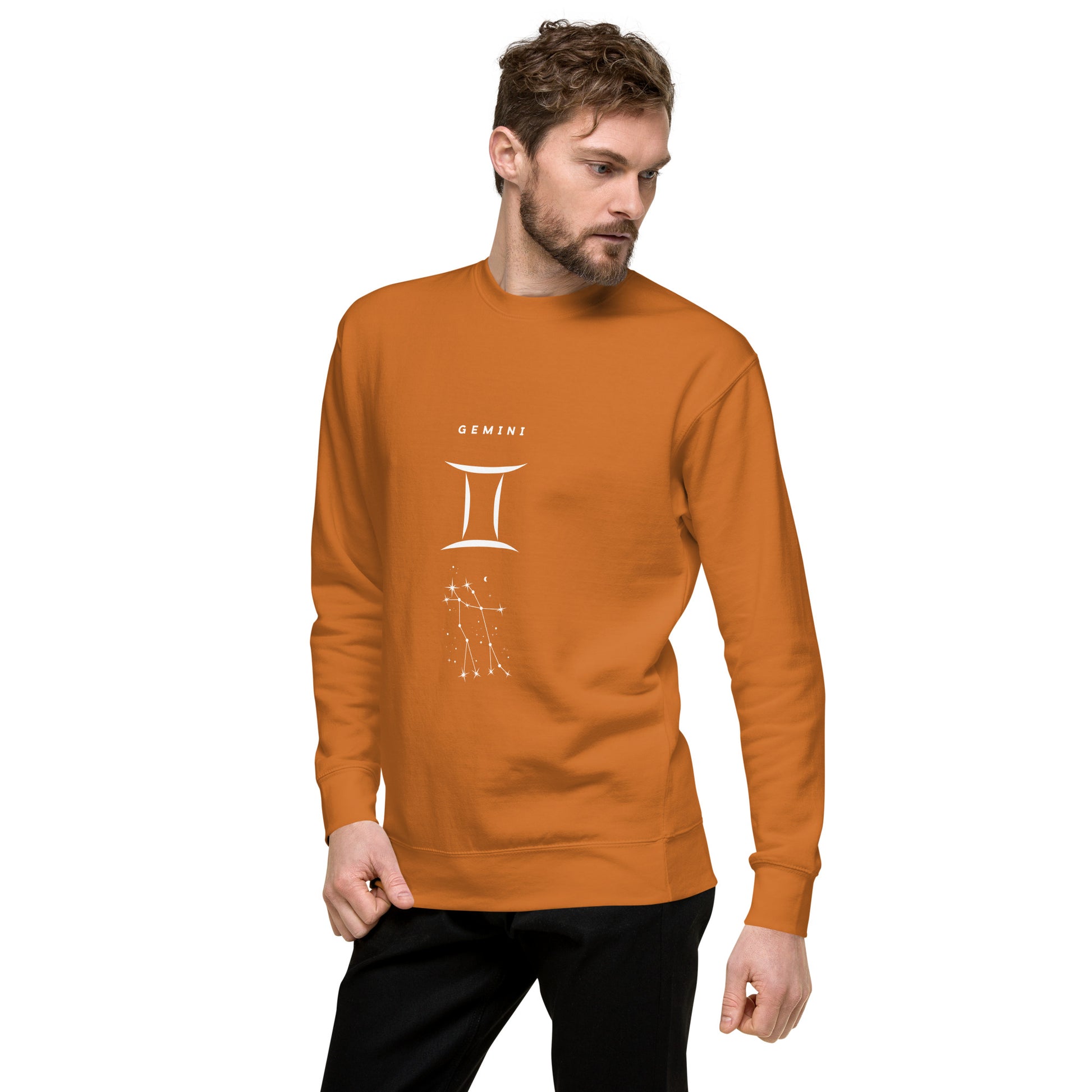 Twin Signal Sweatshirt - Left Placement image 51: Carbon Grey version, size L with front view, left-side angle of the Gemini range.