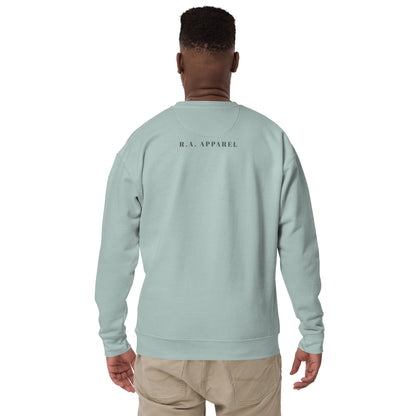 Quacksy Sweatshirt product image 56 in Khaki, size S, with back view and design placement.