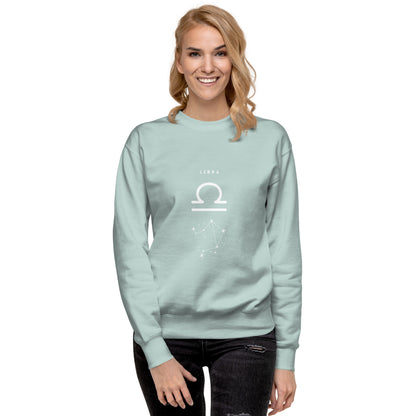 Balance Court Sweatshirt - Left Placement image 86 in selected colour, showing front view for the Libra design.