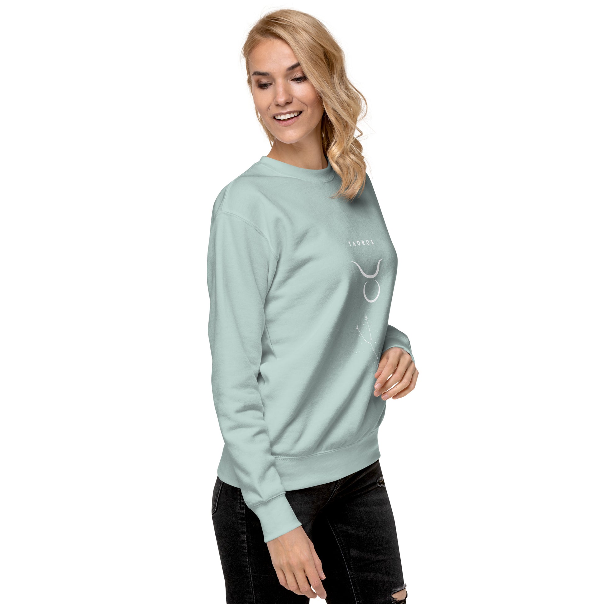 Bullborne Sweatshirt - Left Placement image 95: selected colour version with front view, right-side angle of the Taurus range.