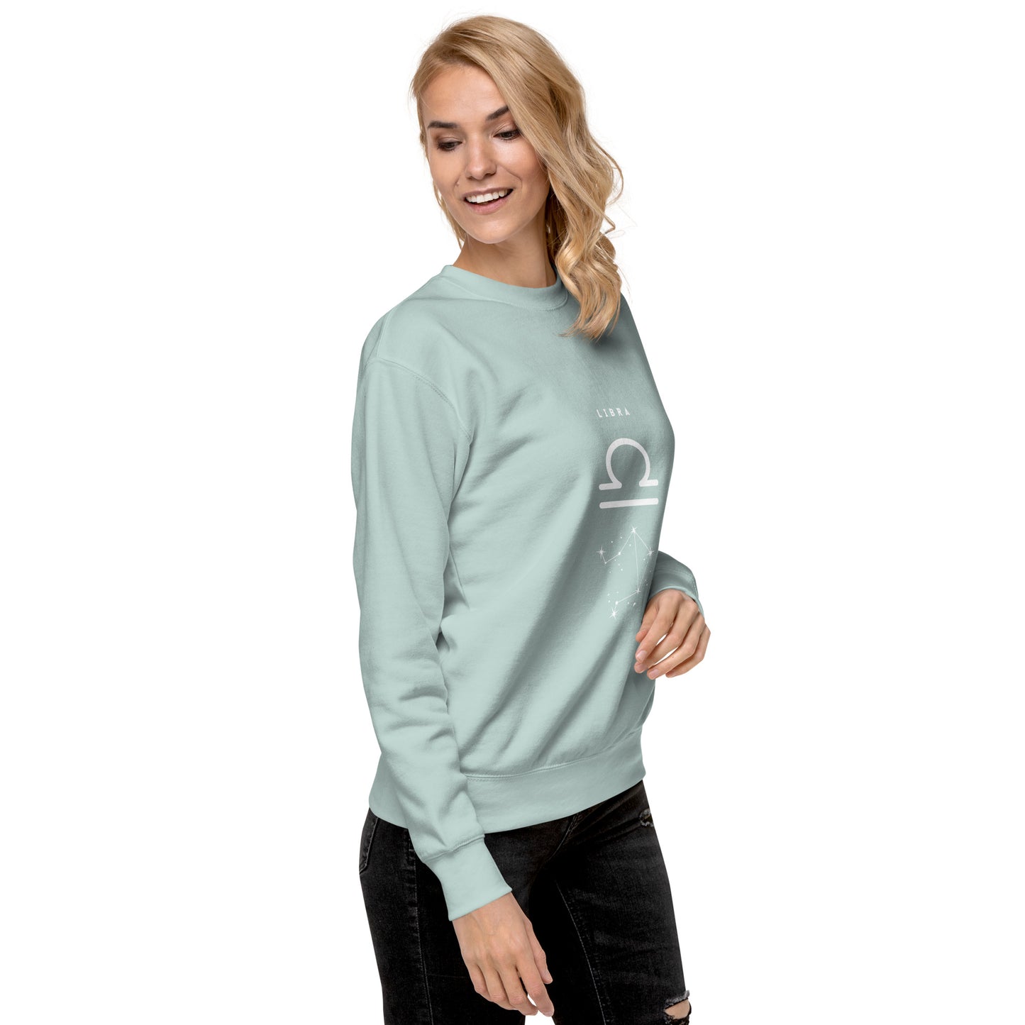 Balance Court Sweatshirt - Left Placement image 88: selected colour version with front view, right-side angle of the Libra range.