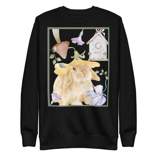 Meadow Club Sweatshirt - Left Placement by R.A. Apparel, image 1, front view, Black, size S, left placement.