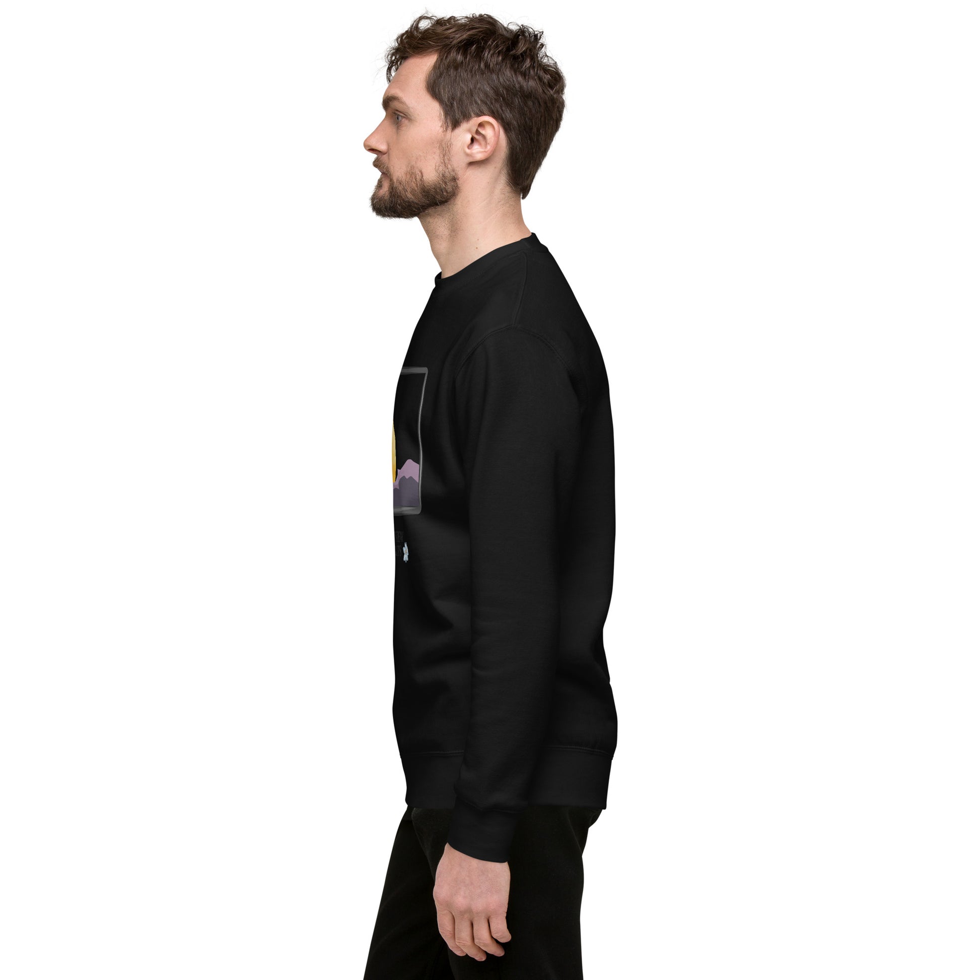 Avenor Sweatshirt image 2: Black version, size M with left-side angle of the The View Awaits range.