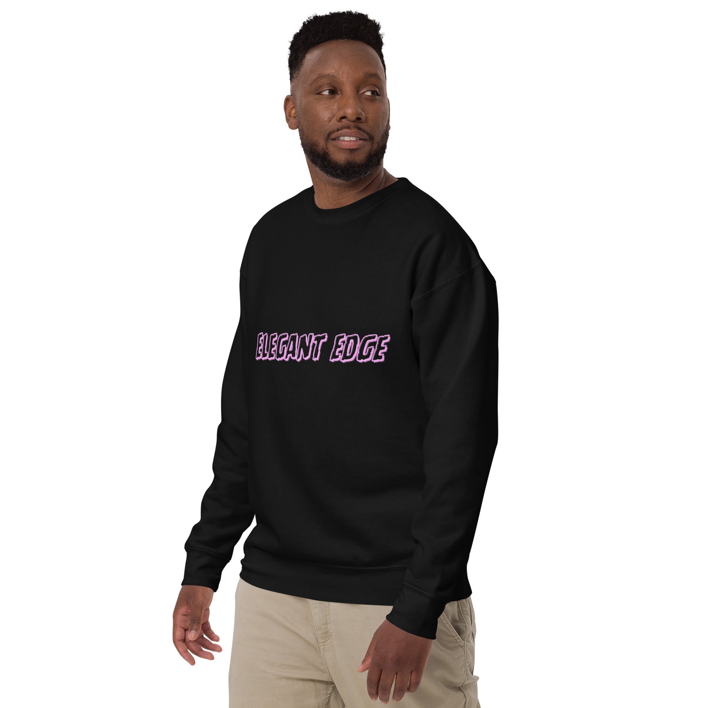 Noir Edge Sweatshirt - Left Placement image 10 in Navy Blazer, size XL, showing front view, left-side angle for the Elegant Edge design.