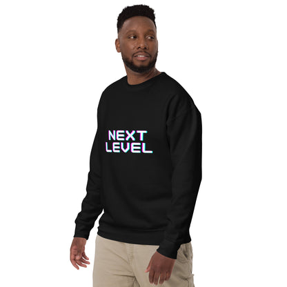 Ascender Sweatshirt - Left Placement image 10 in Navy Blazer, size XL, showing front view, left-side angle for the Next Level design.