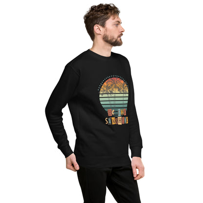 Solara Sweatshirt image 6: Navy Blazer version, size S with front view, right-side angle of the Be the Sunshine range.