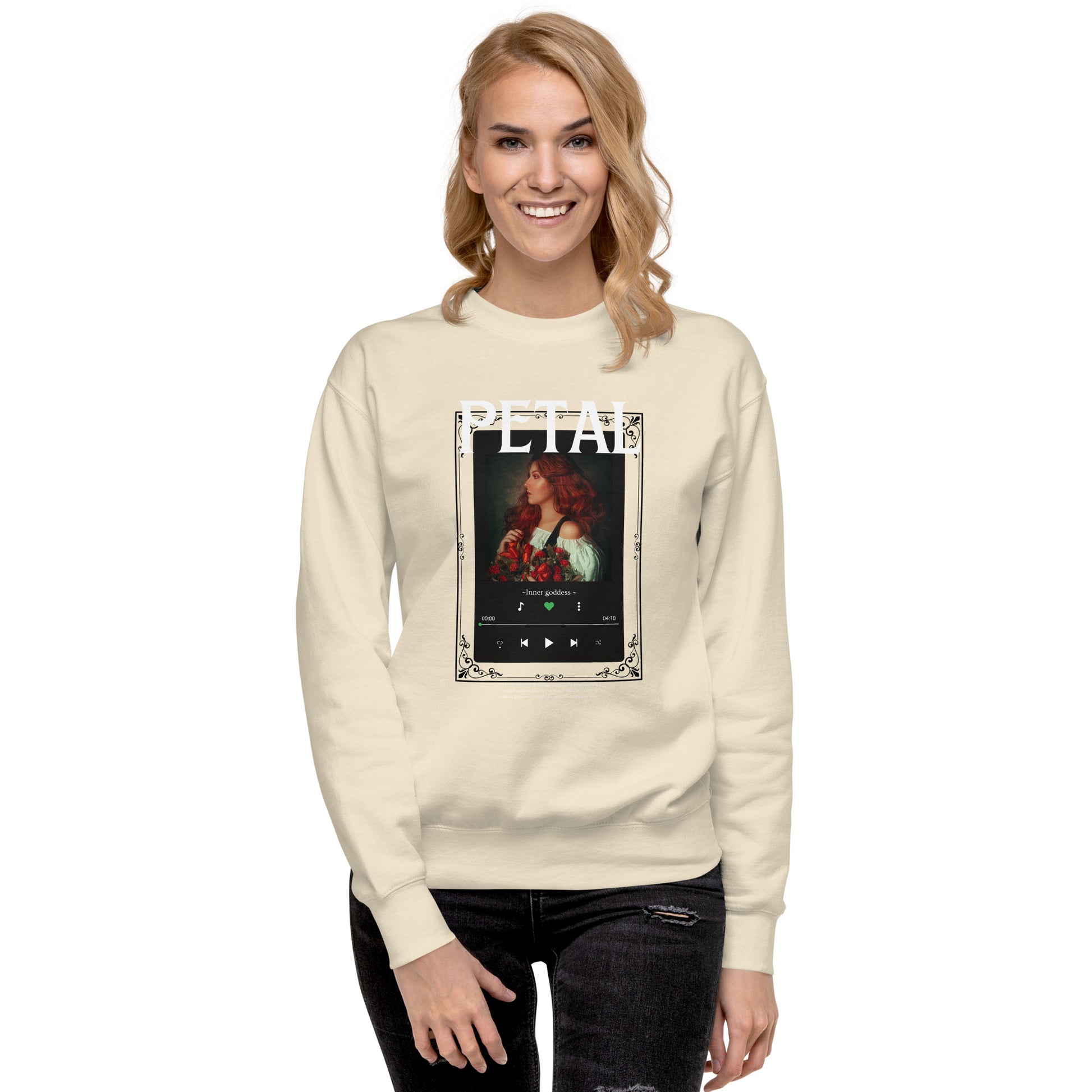 Petaline Sweatshirt image 114 in selected colour, showing front view for the Petal design.