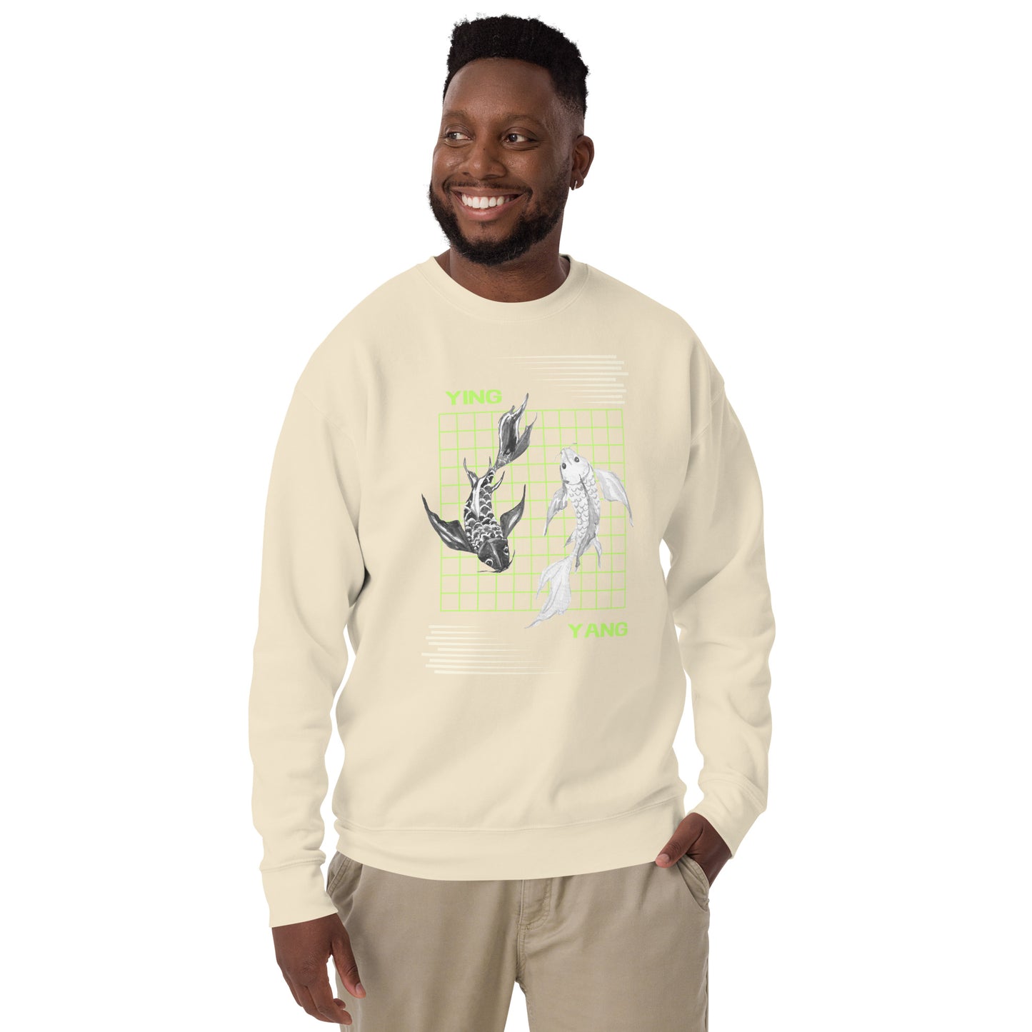 Image 65 of Carbon Grey Equinoxe Sweatshirt, size 2XL, with Ying and Yang artwork visible in front view.