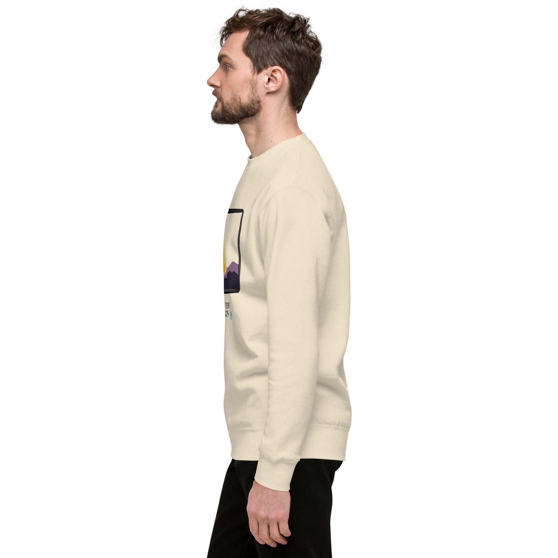 Avenor Sweatshirt image 99 in selected colour, showing left-side angle for the The View Awaits design.