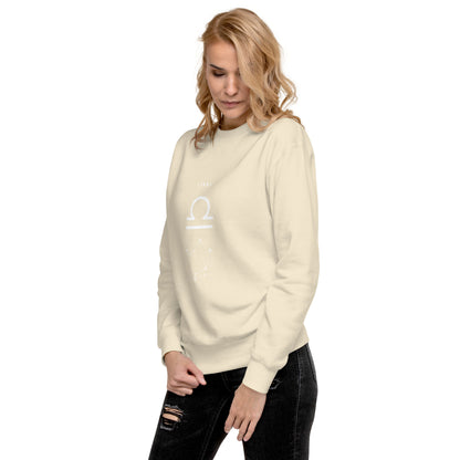 Balance Court Sweatshirt - Left Placement image 102 in selected colour, showing front view, left-side angle for the Libra design.