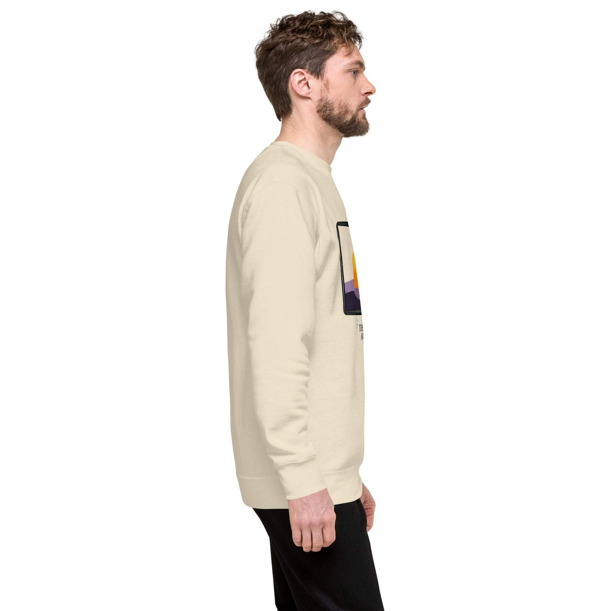 Avenor Sweatshirt image 101 in selected colour, showing right-side angle for the The View Awaits design.