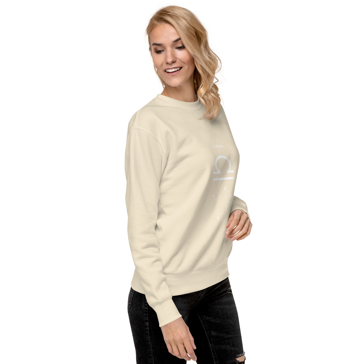 Balance Court Sweatshirt - Left Placement by R.A. Apparel, image 104, front view, right-side angle, selected colour, left placement.