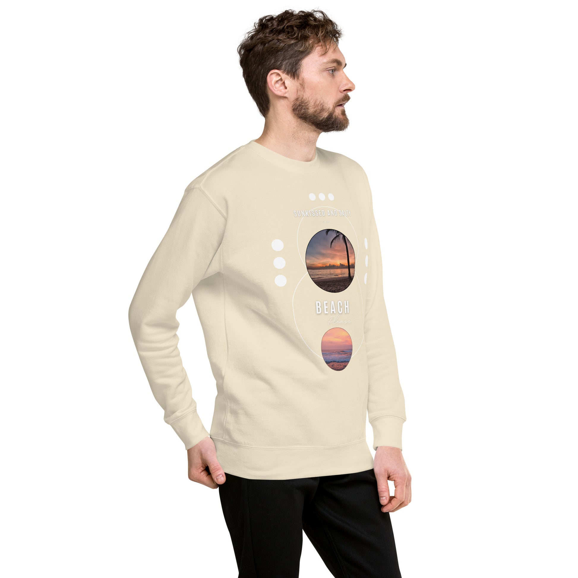 Coastline Attitude Sweatshirt - Left Placement image 54 in Carbon Grey, size 3XL, showing front view, right-side angle for the Beach Please design.