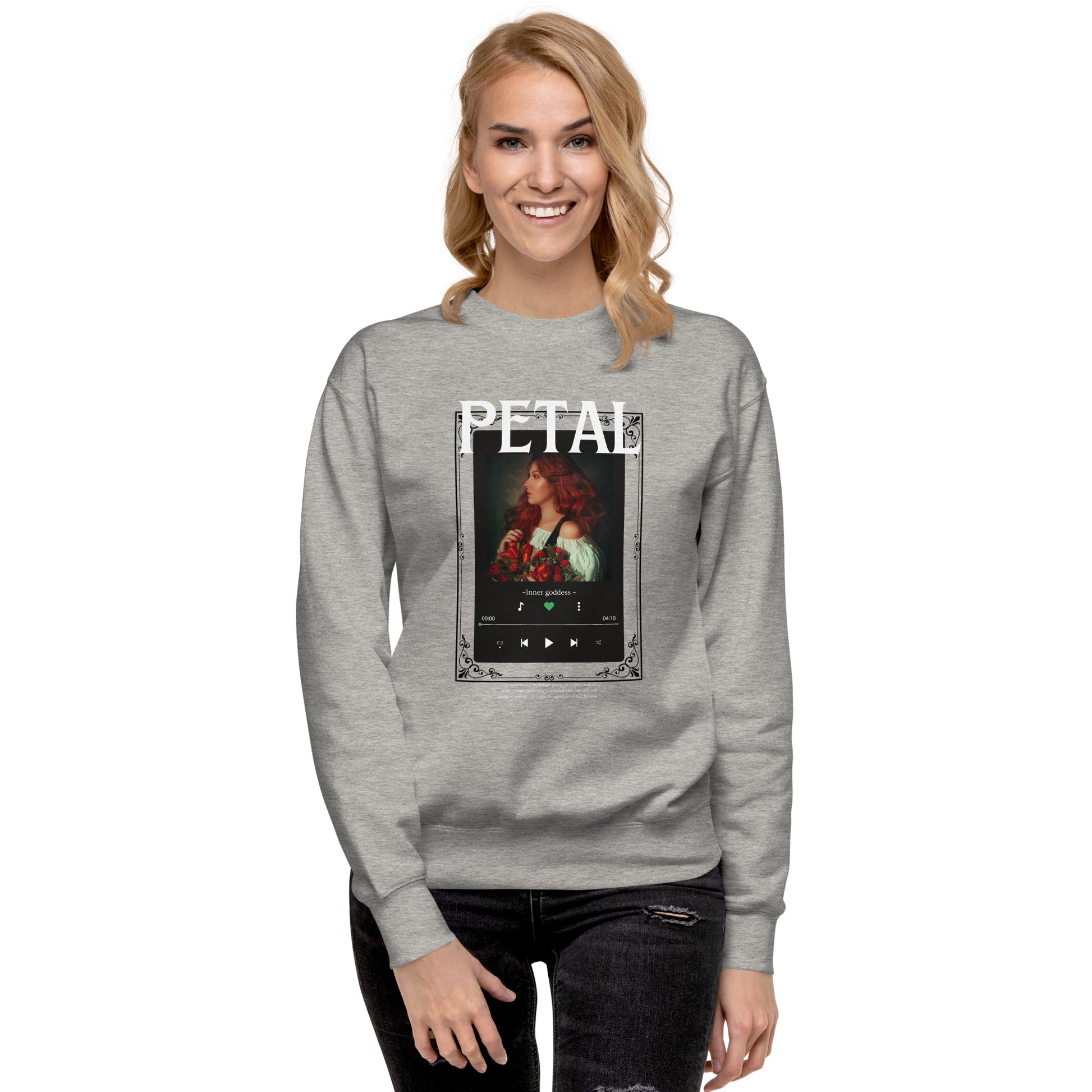 Petaline Sweatshirt image 86: Sky Blue version, size S with front view of the Petal range.