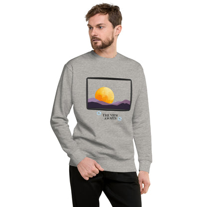 Avenor Sweatshirt image 73 in Light Pink, size L, showing front view for the The View Awaits design.