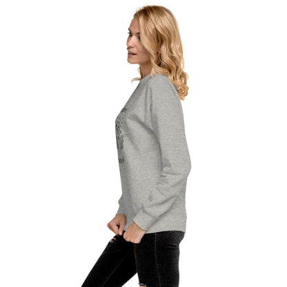 Exhale Sweatshirt - Left Placement image 5 in Black, size 2XL, showing left-side angle for the Breathe in and Breathe Out design.