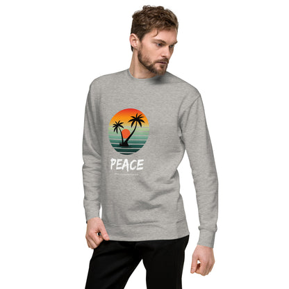 Quiet Peace Sweatshirt - Left Placement image 4 in Black, size XL, showing front view, left-side angle for the Peace design.