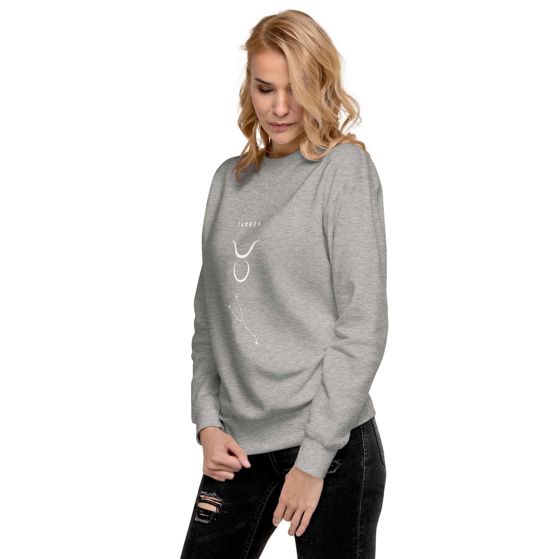 Bullborne Sweatshirt - Left Placement image 87 in selected colour, showing front view, left-side angle for the Taurus design.