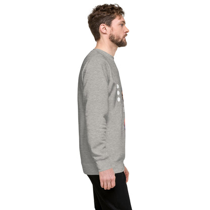 Coastline Attitude Sweatshirt - Left Placement by R.A. Apparel, image 5, right-side angle, Black, size 2XL, left placement.