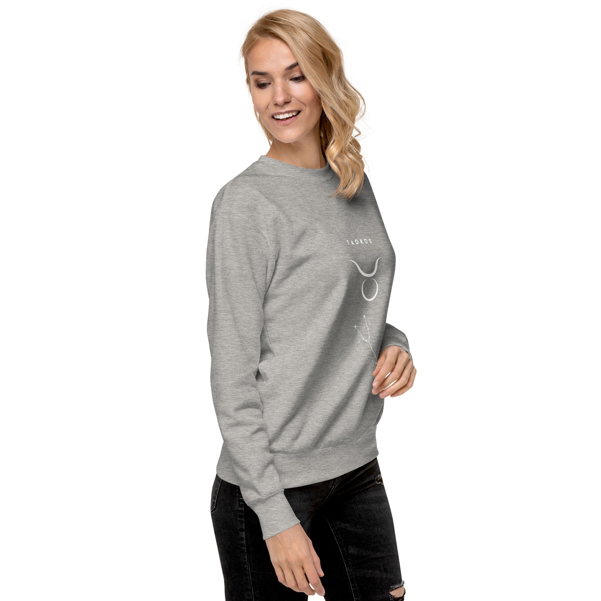 Bullborne Sweatshirt - Left Placement by R.A. Apparel, image 88, front view, right-side angle, selected colour, left placement.