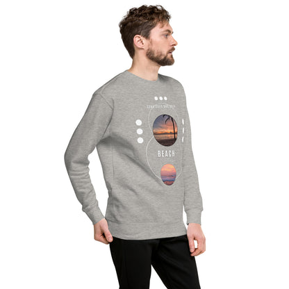 Coastline Attitude Sweatshirt - Left Placement product image 6 in Black, size 3XL, with front view, right-side angle and left placement.