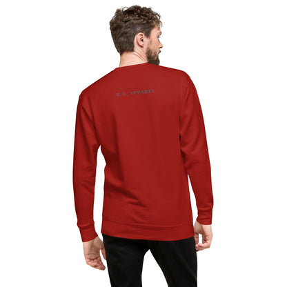 Avenor Sweatshirt product image 16 in Charcoal Heather, size S, with back view and design placement.