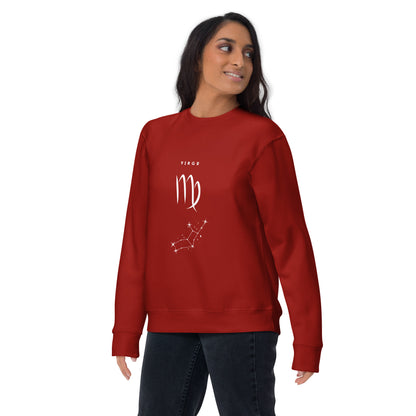 Virgo Balance Sweatshirt - Left Placement image 5: Navy Blazer version, size S with front view of the Virgo range.