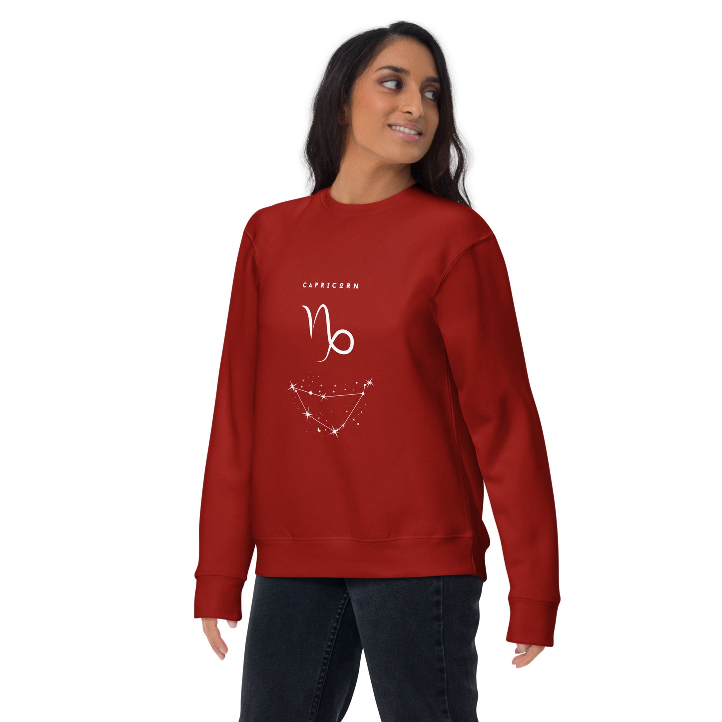 Image 5 of Black Montaire Sweatshirt, size 2XL, with Capricorn artwork visible in front view.