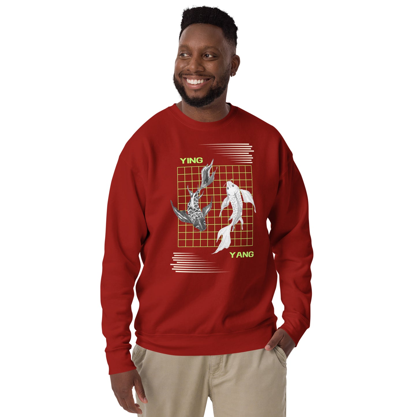 Image 9 of Navy Blazer Equinoxe Sweatshirt, size XL, with Ying and Yang artwork visible in front view.